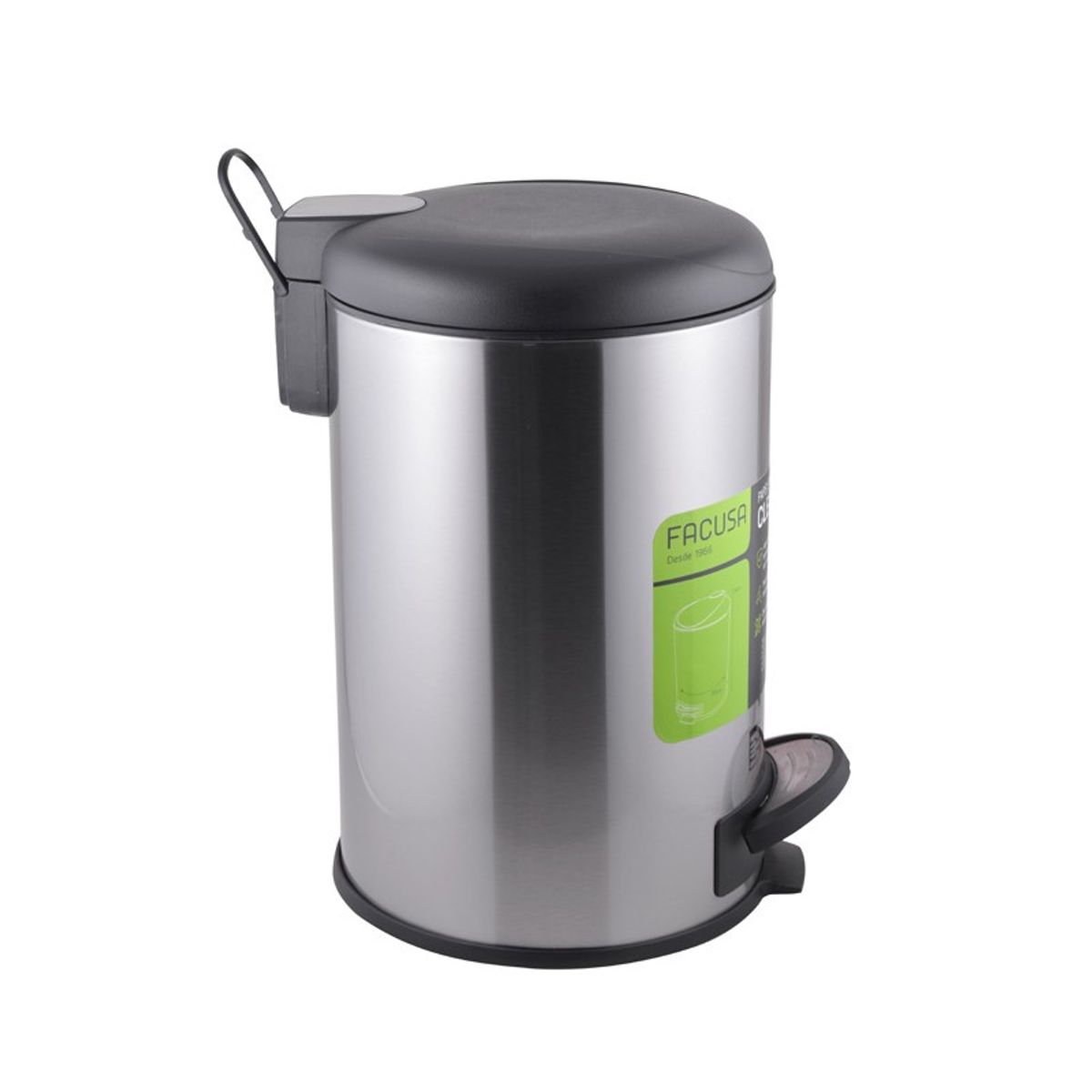 FACUSA - PAPELERA 12LT CLEAN CASA D255x39cm