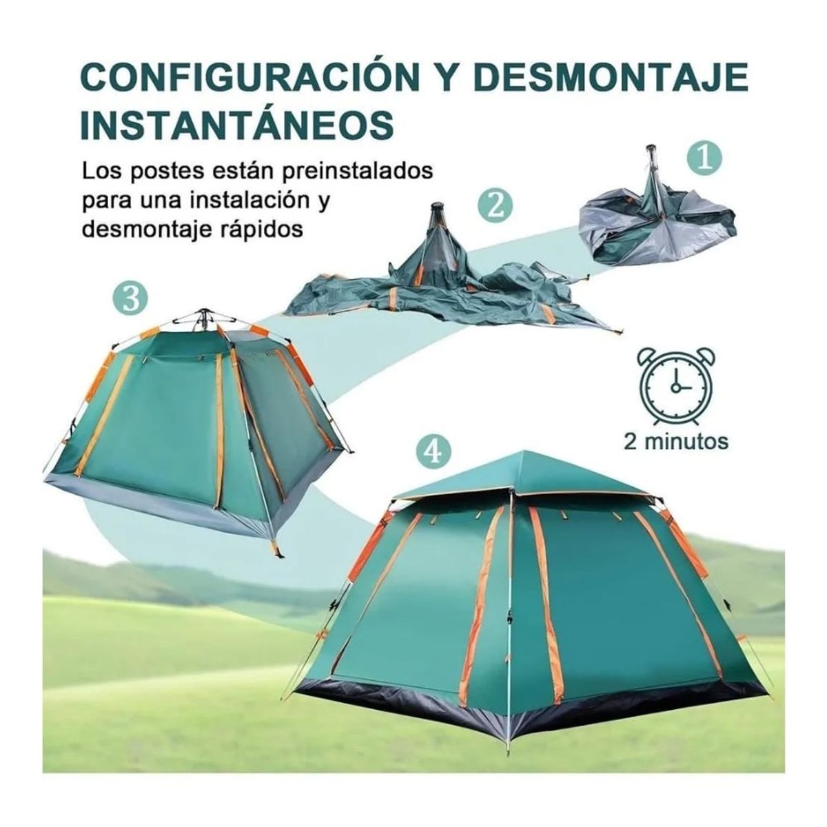 EVERBEST - Carpa automática para 6 personas
