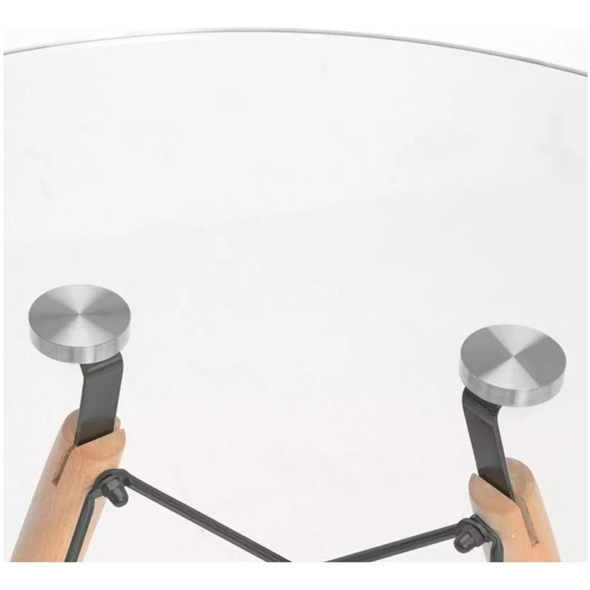 OFIDEAS - Juego De Comedor Eames II 4 Personas Vidrio Con Sillas Negro Ofideas