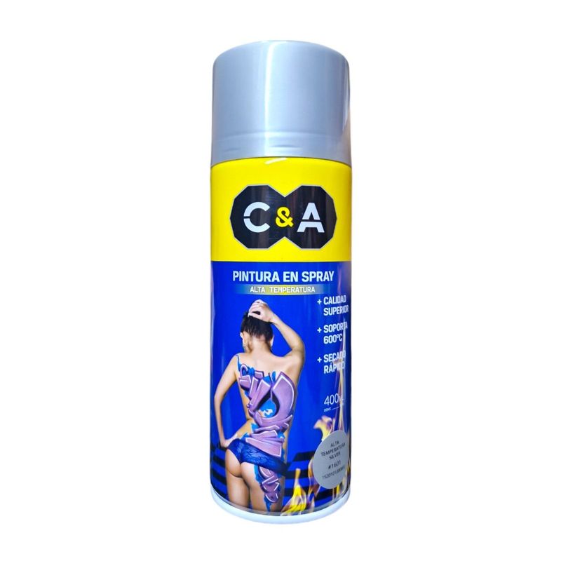 C&A - Pintura Spray Alta Temperatura Silver 400ML C&A