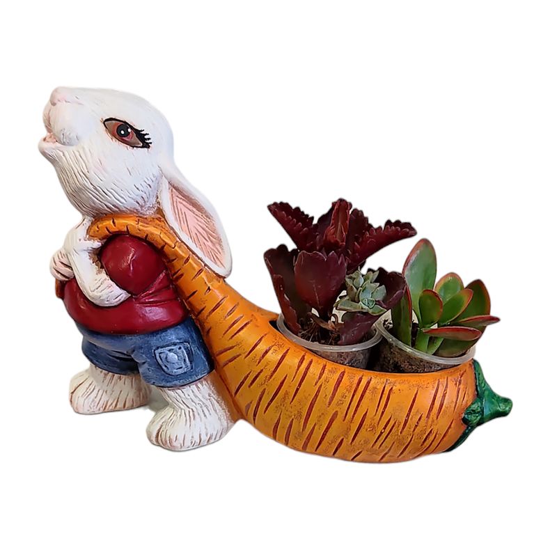 GENERICO - Maceta macetero Conejo Pintada a Mano