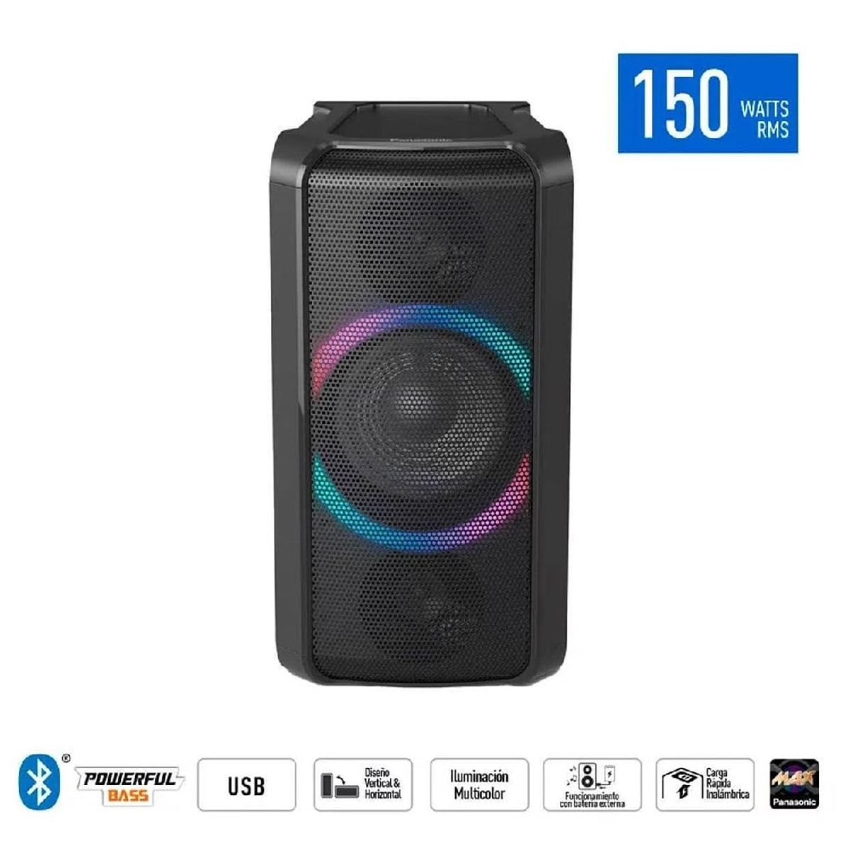 PANASONIC - Equipo de Sonido ONE BOX Panasonic SC-TMAX5EG-K 150 Watts RMS Negro