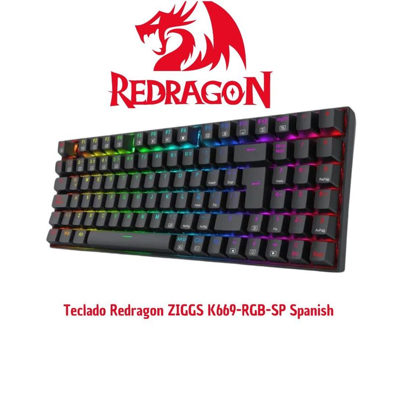 REDRAGON - Teclado Redragon ZIGGS K669-RGB-SP Spanish