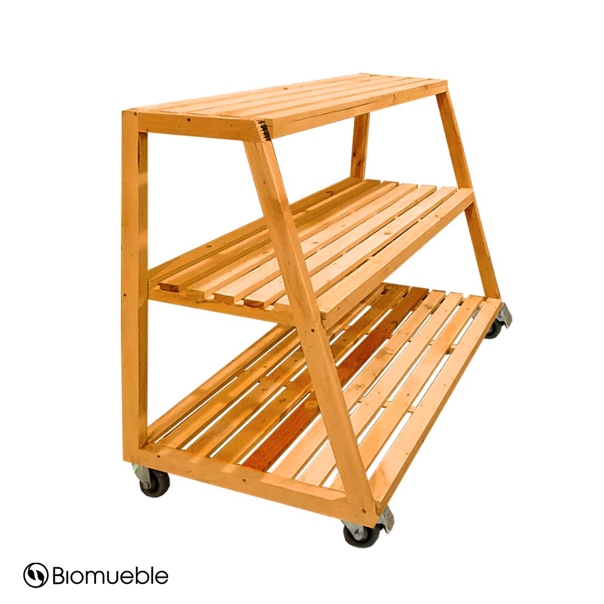 GENERICO - Estantería Botánica Móvil Estilo Rustico de madera de palets reciclados