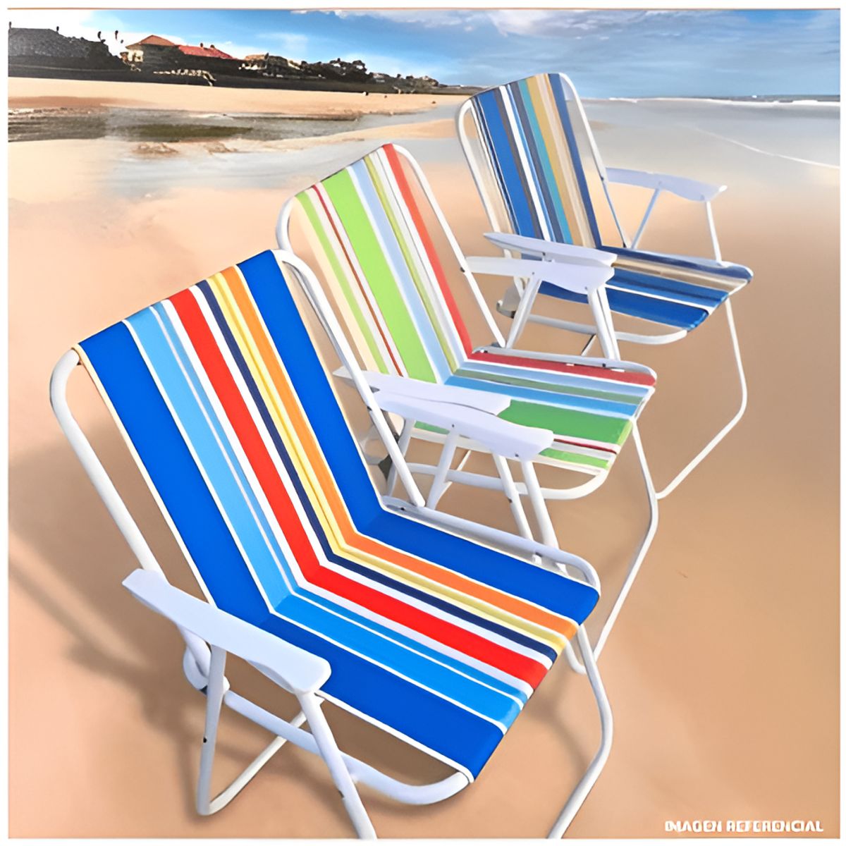INSPIRA MARKET - Silla de Playa Camping Plegable Terraza ALEATORIO