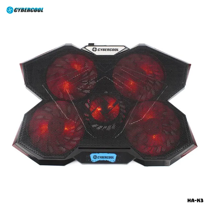 CYBERCOOL - COOLER CYBERCOOL PARA LAPTOP CON 5 VENTILADORES - HA-K3