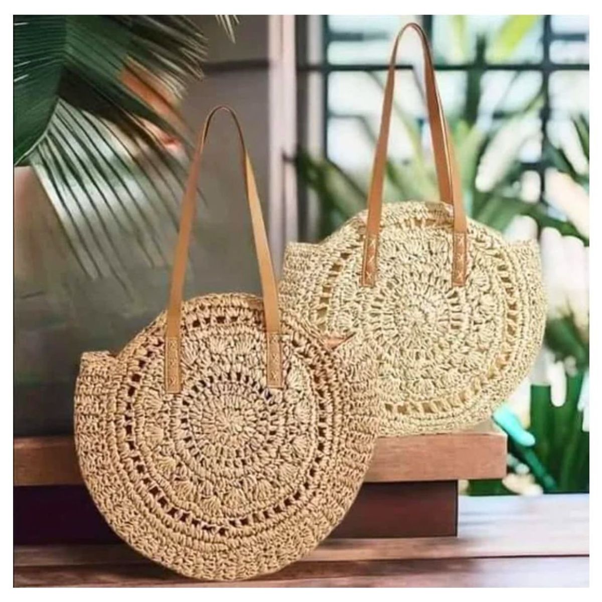 GENERICO - Bolso De Playa De Paja Para Mujer Bolsa De Rafia Tejida