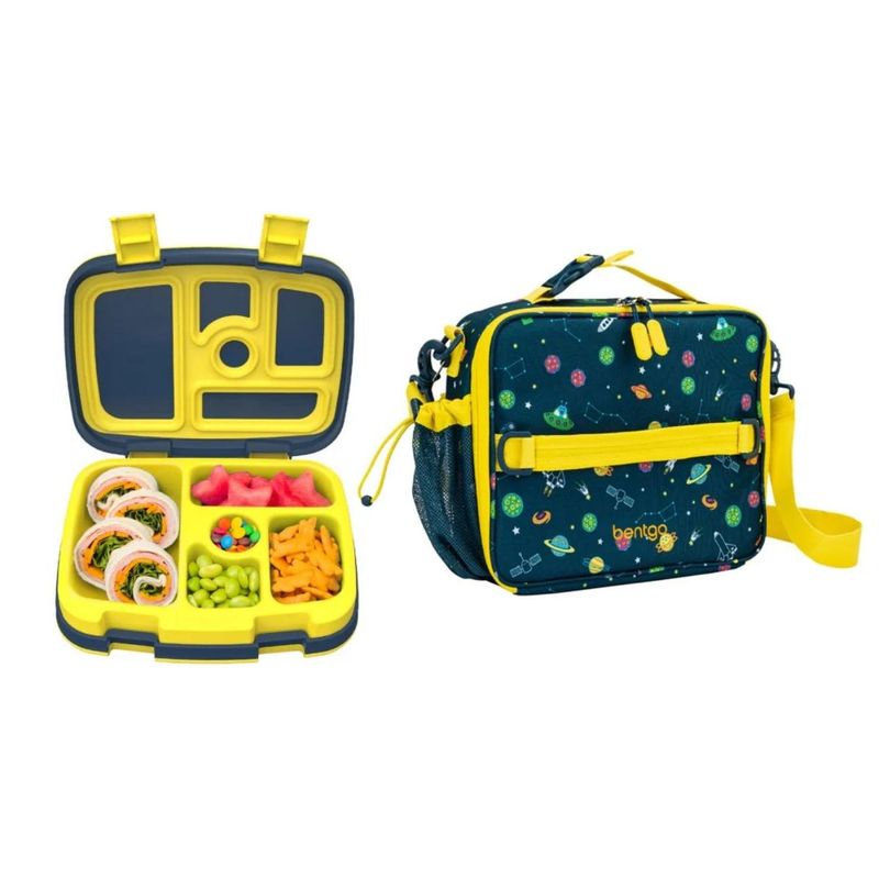 BENTGO - Set Lonchera y Porta Lonchera Bentgo Kids - Space