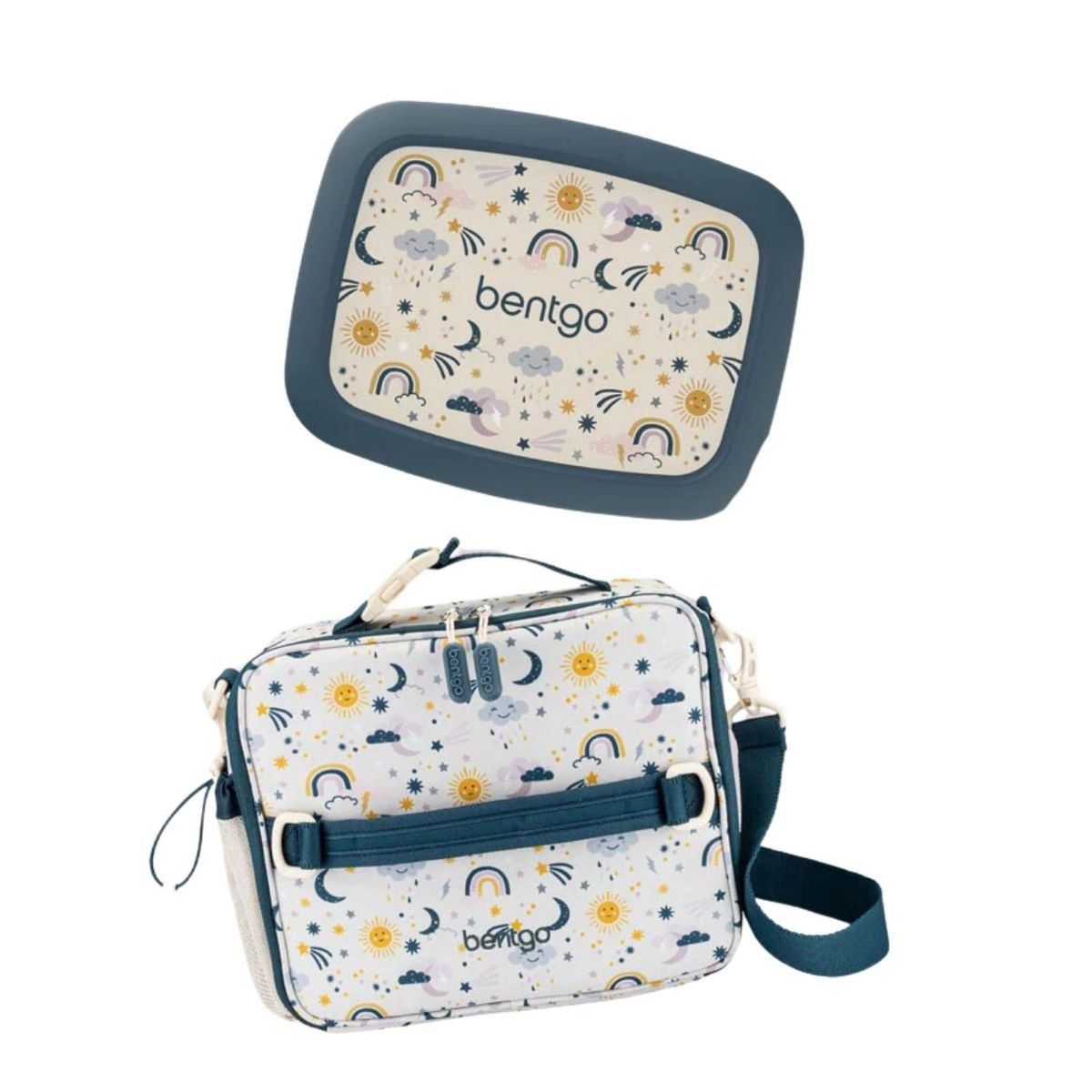 BENTGO - Set Lonchera y Porta Lonchera Bentgo Kids - Friendly Sky