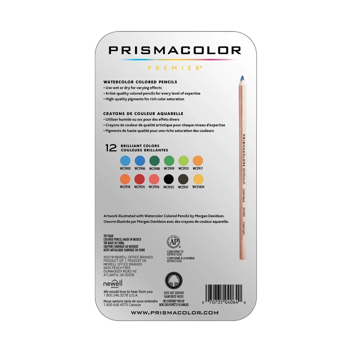 PRISMACOLOR - Colores Acuarelables Profesionales Prismacolor Premier x12