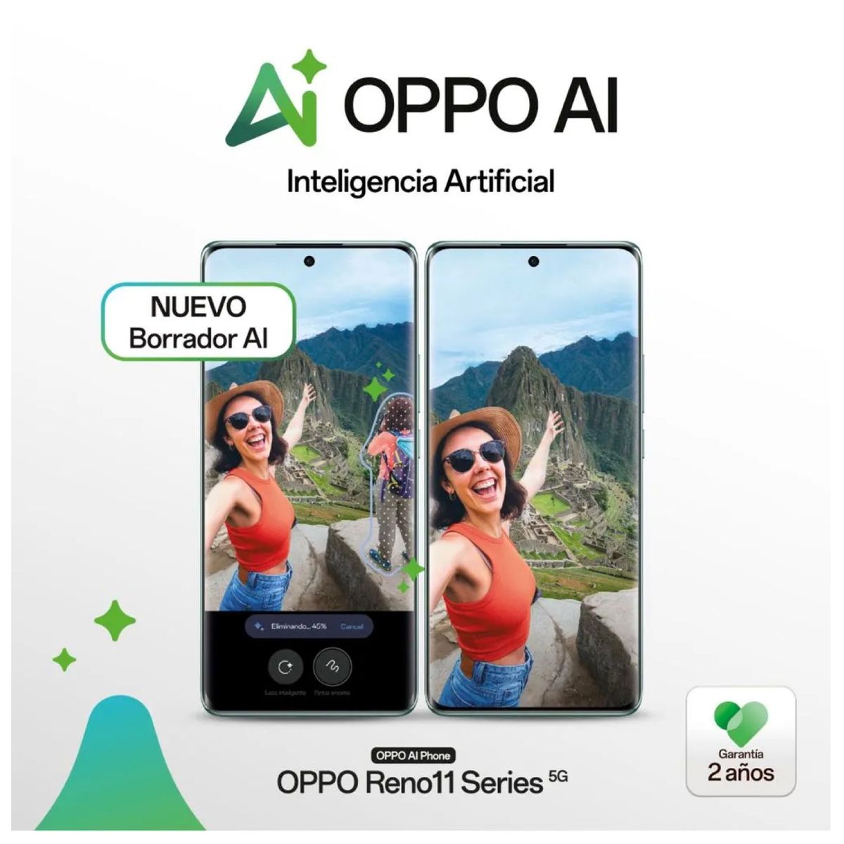 OPPO - Celular OPPO Reno11 5G 256GB+12GB Verde Agua