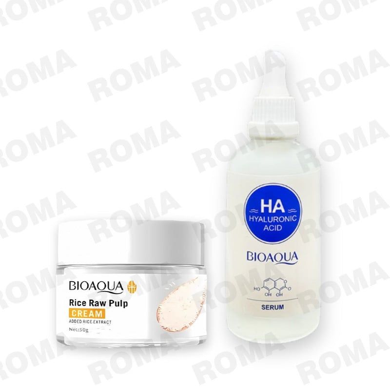 BIOAQUA - PACK CREMA ACLARANTE Y SERUM DE ÁCIDO HIALURÓNICO