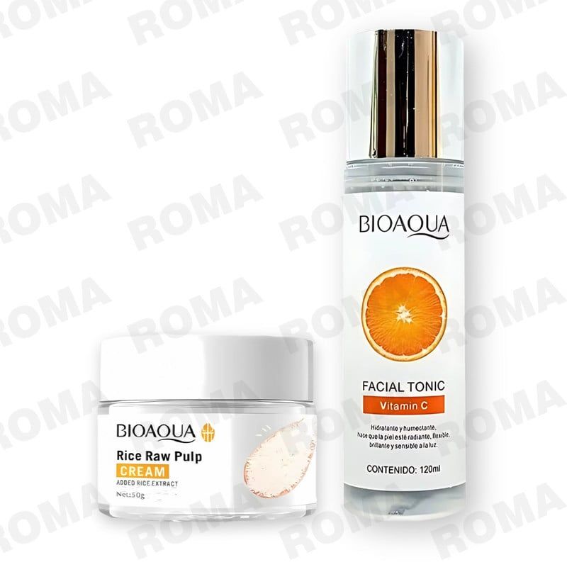 BIOAQUA - PACK CREMA ACLARANTE Y TÓNICO FACIAL VITAMINA C BIOAQUA
