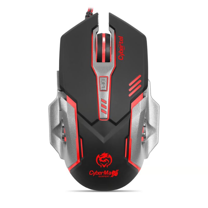 CYBERTEL - MOUSE GAMER USB 7LEDS 6B 3200DPI CYBERTEL EXXPERT BLACK