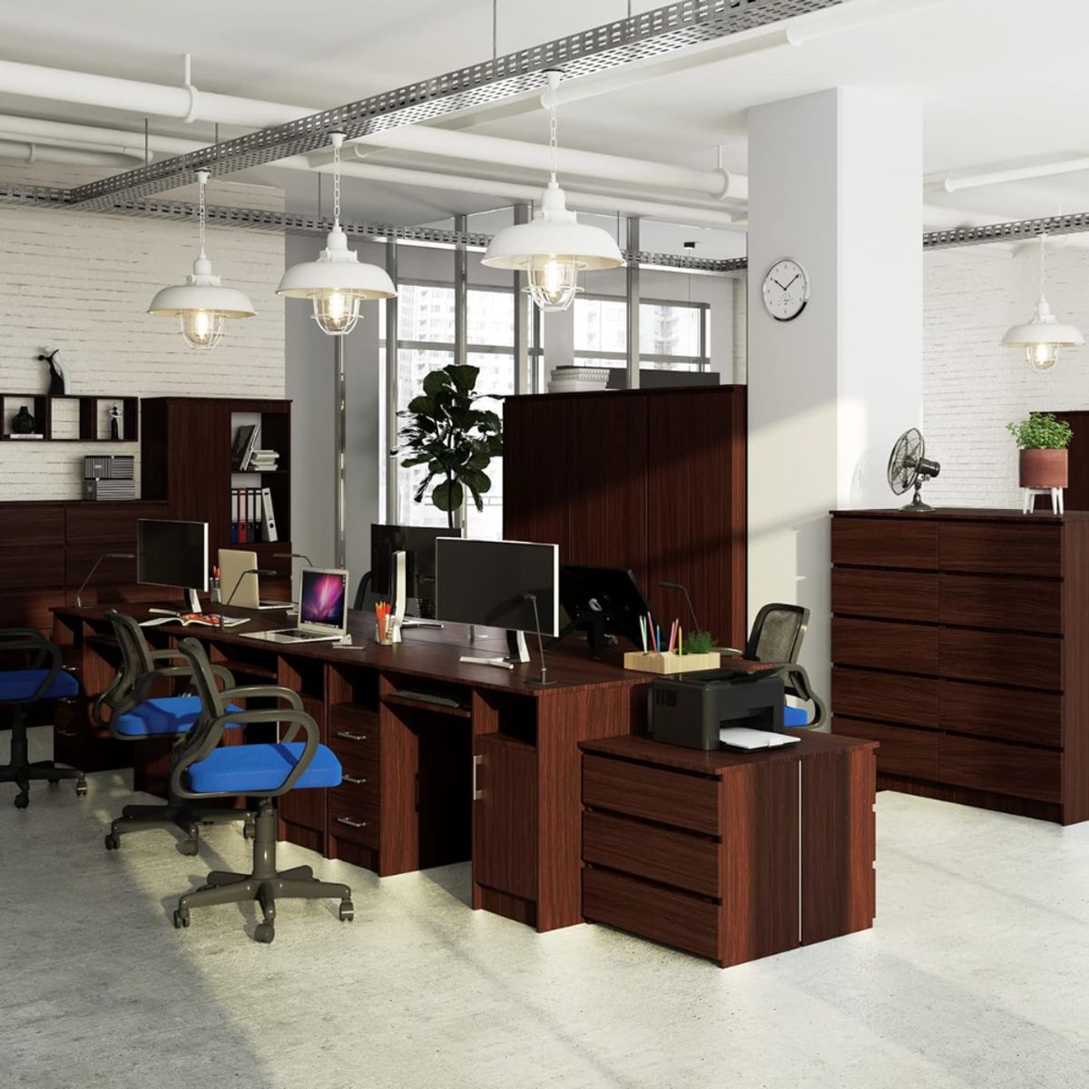 GENERICO - Escritorio Armado Pascual Coigue Chocalate Muebles Gaudi