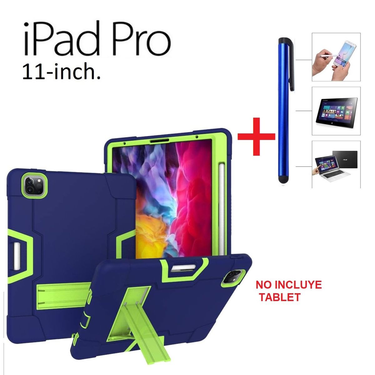 GENERICO - Funda Armor + Lapiz Tactil para iPad Pro 11 4ta/3era/2da AntiGolpes