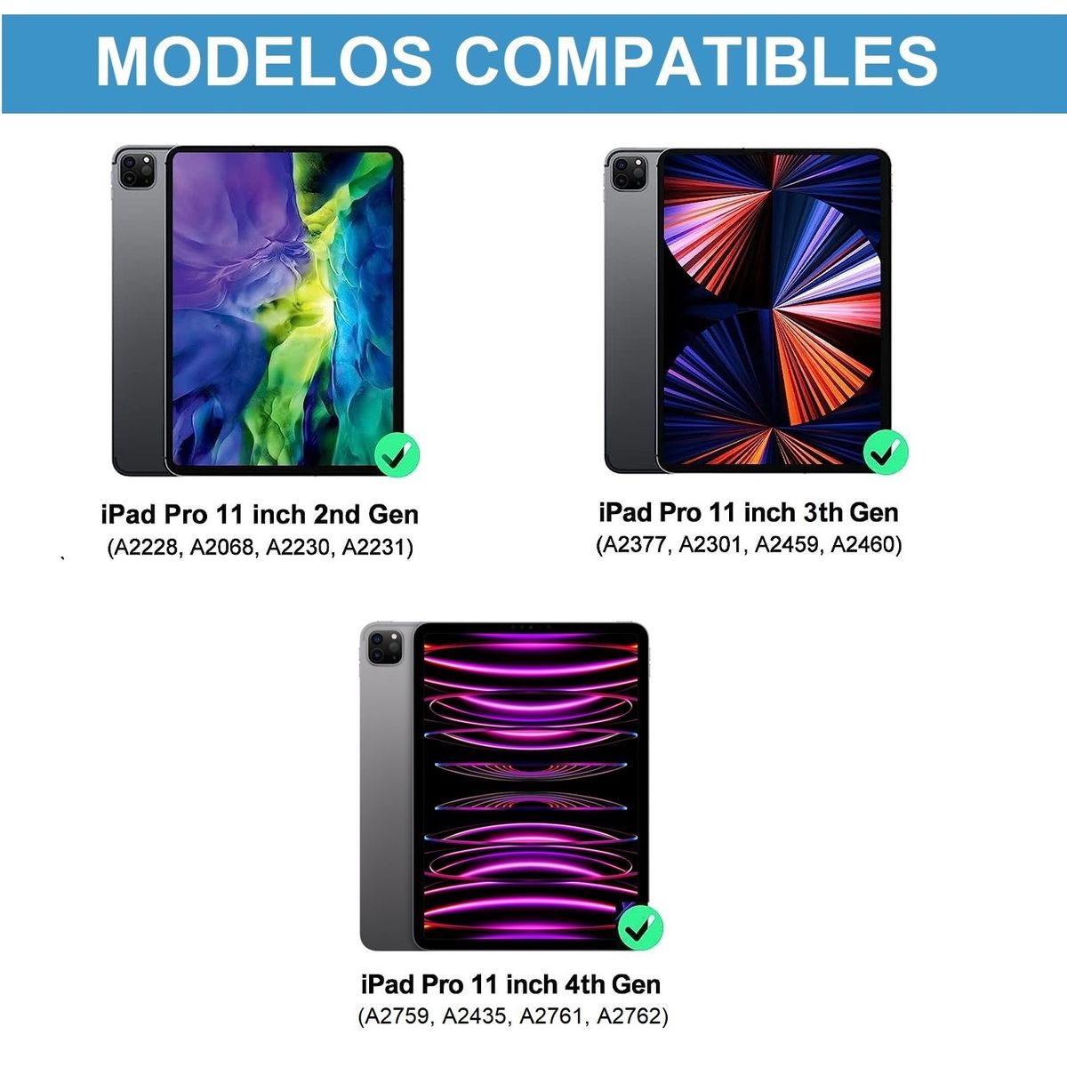 GENERICO - Funda Armor + Lapiz Tactil para iPad Pro 11 4ta/3era/2da AntiGolpes