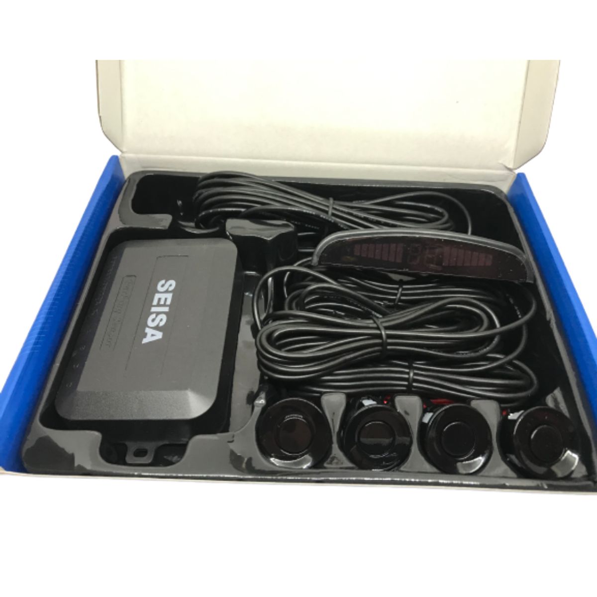 SEISA - Sensor De Retroceso Reversa Auto Parqueo 4 Puntos Negro