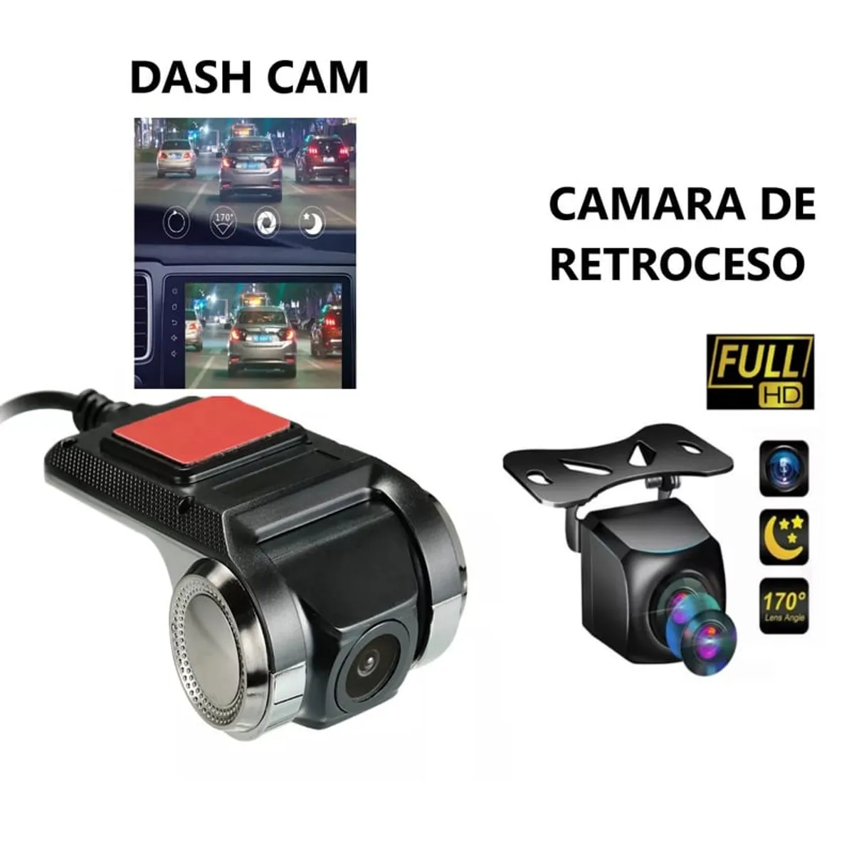 GENERICO - Autoradio Android 9Pulg Carplay 8core 4+64GB +Dash Cam