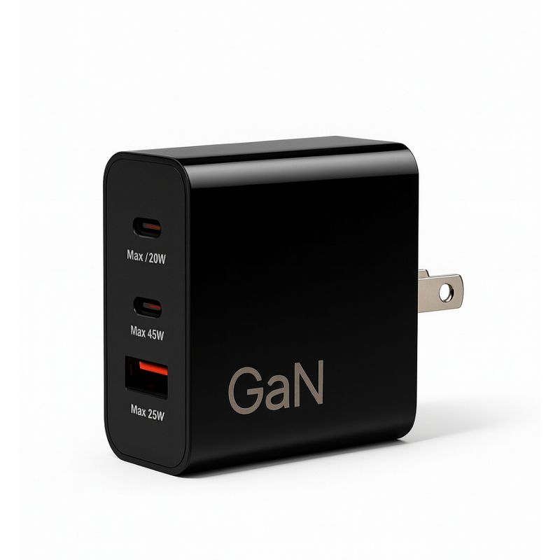 GENERICO - Cargador GaN de 3 puertos de 120W