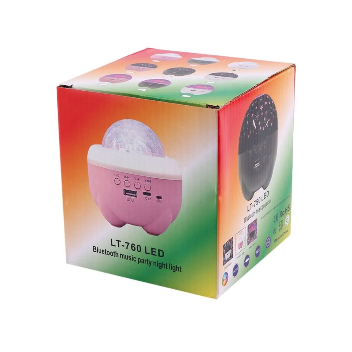 GENERICO - Bola LED RGB con Bocina y Control de Música  Blanco