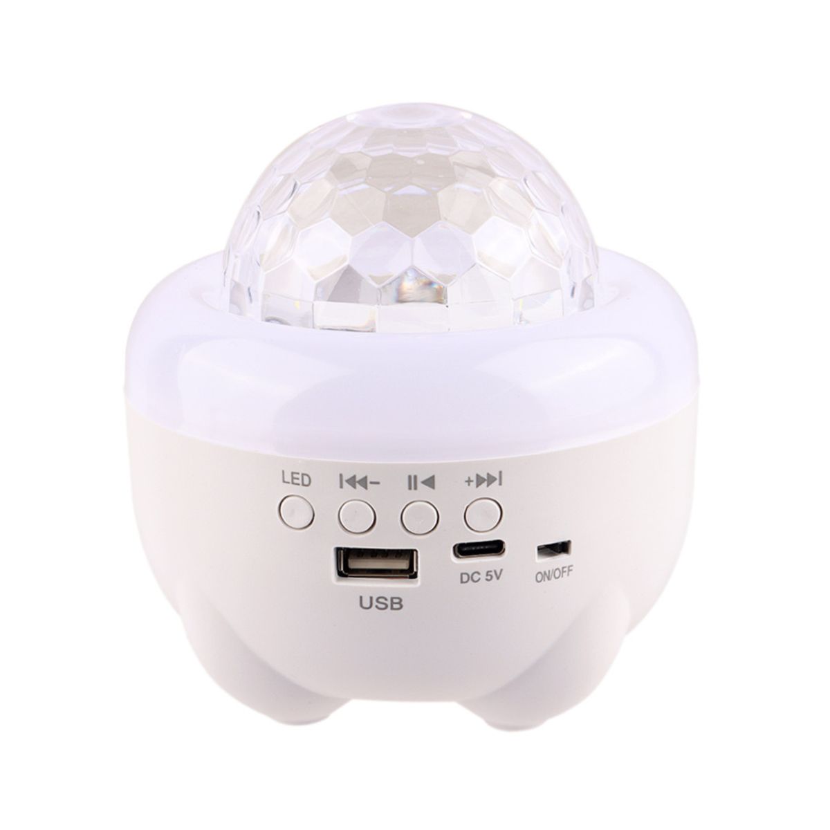 GENERICO - Bola LED RGB con Bocina y Control de Música  Blanco