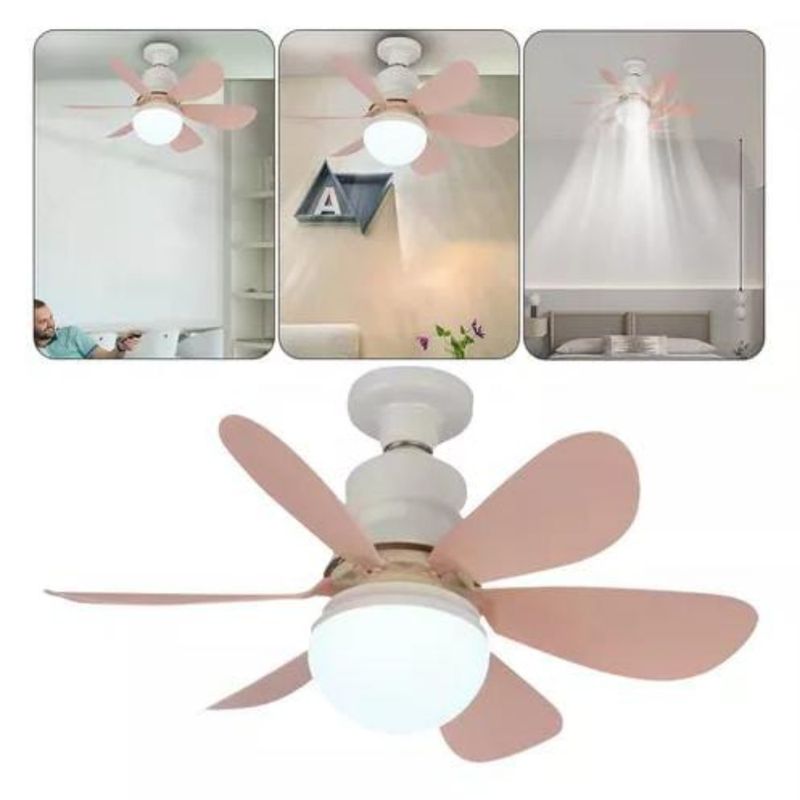 EWTTO - Foco Ventilador De Flor 40W  ROSADO