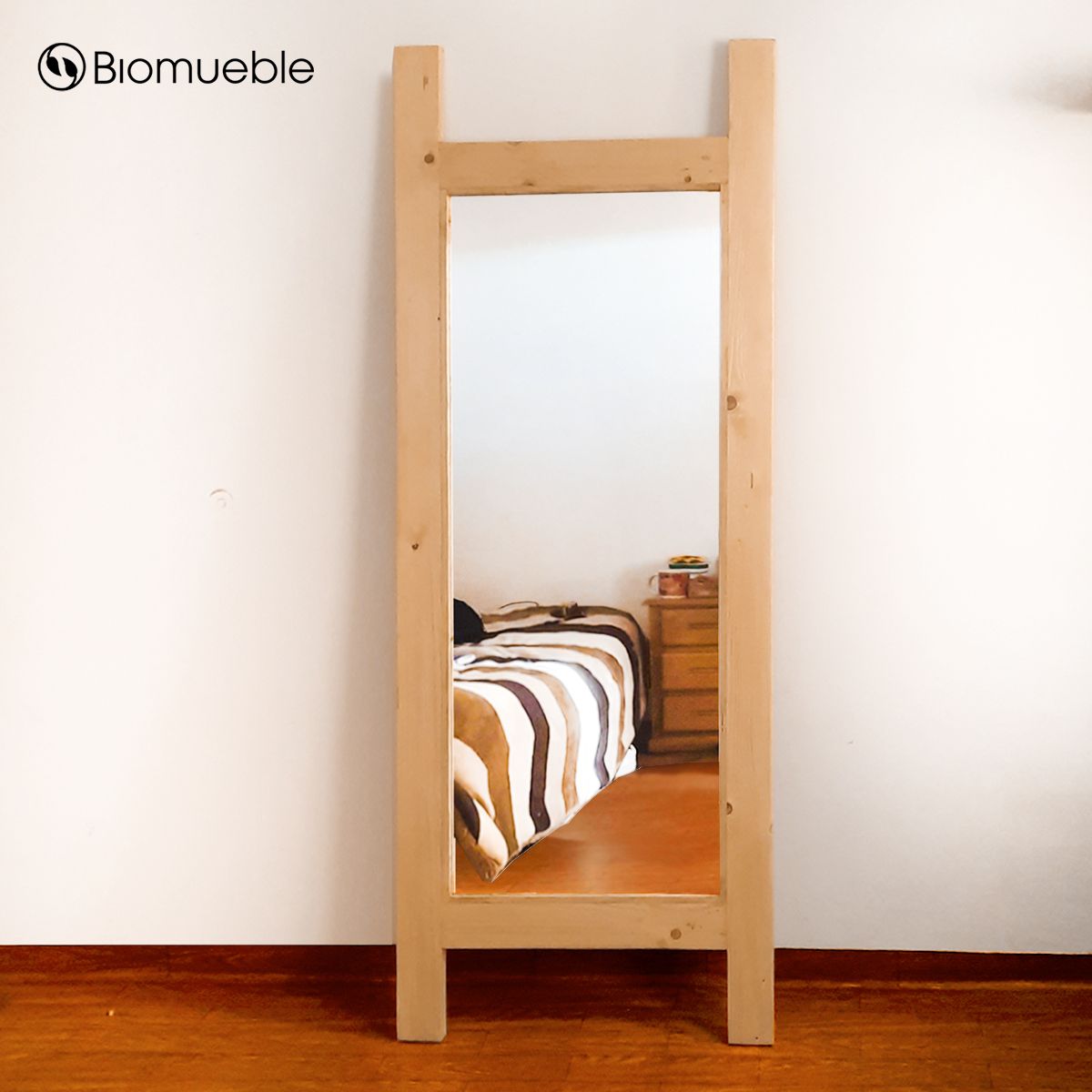 GENERICO - Espejo de Pie LUCCAS Slim de madera reciclada de palets