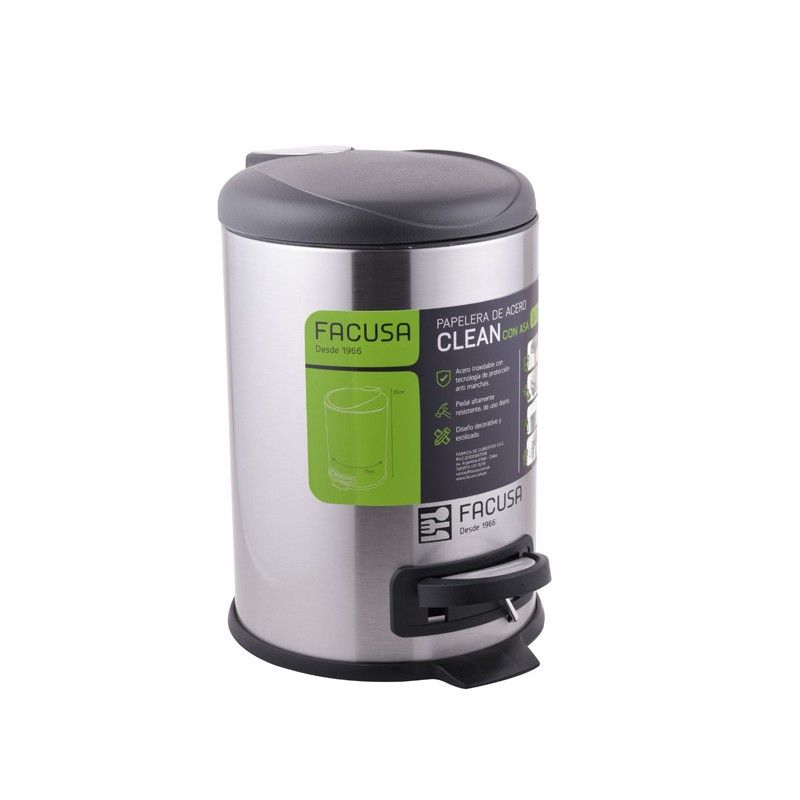 FACUSA - Papelera 3LT CLEAN C/asa - 984150301