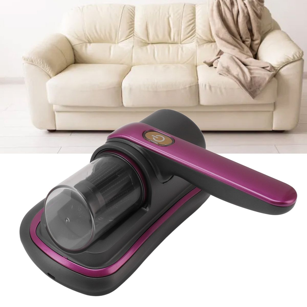 GENERICO - Aspiradora Recargable Anti Ácaros Portátil Luz Uv Eliminador De Ácaros