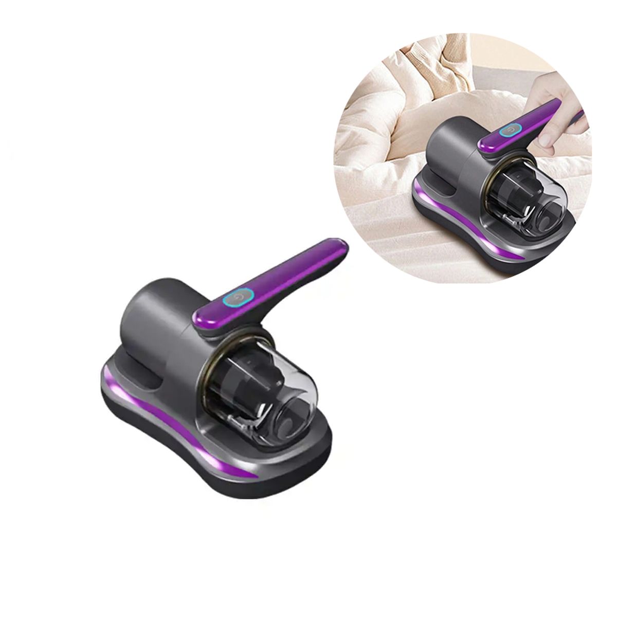 GENERICO - Aspiradora Recargable Anti Ácaros Portátil Luz Uv Eliminador De Ácaros