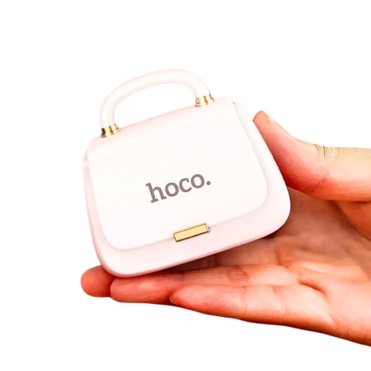 HOCO - Audífonos Inalámbricos Bluetooth con estuche cartera  Blanco - HOCO