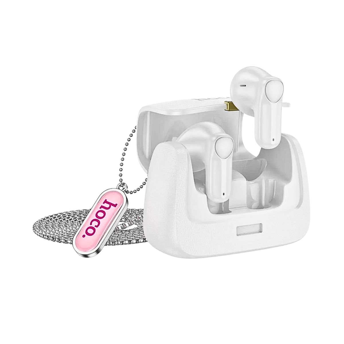 HOCO - Audífonos Inalámbricos Bluetooth con estuche cartera  Blanco - HOCO