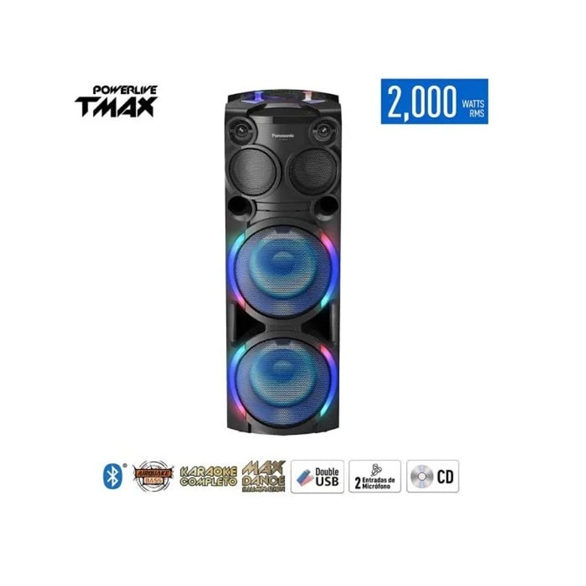 PANASONIC - Equipo de Sonido Panasonic SC-TMAX50PUK ONE BOX 2000 Watts RMS Negro