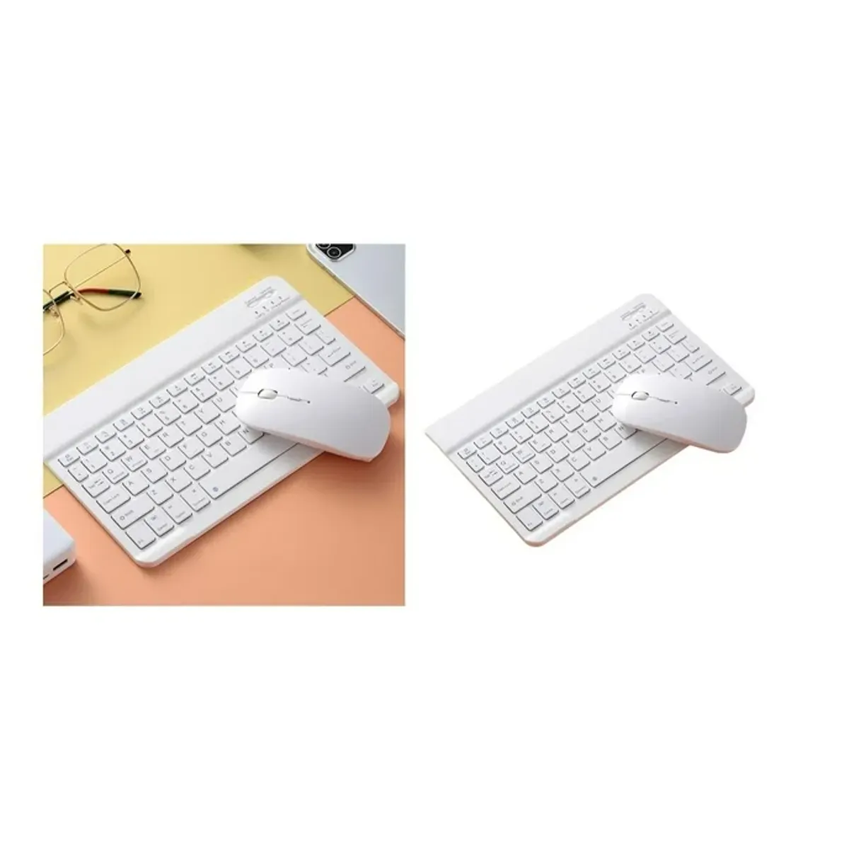 GENERICO - Kit Mouse Y Mini Teclado Bluetooth para Smartphone Laptop iOS Windows