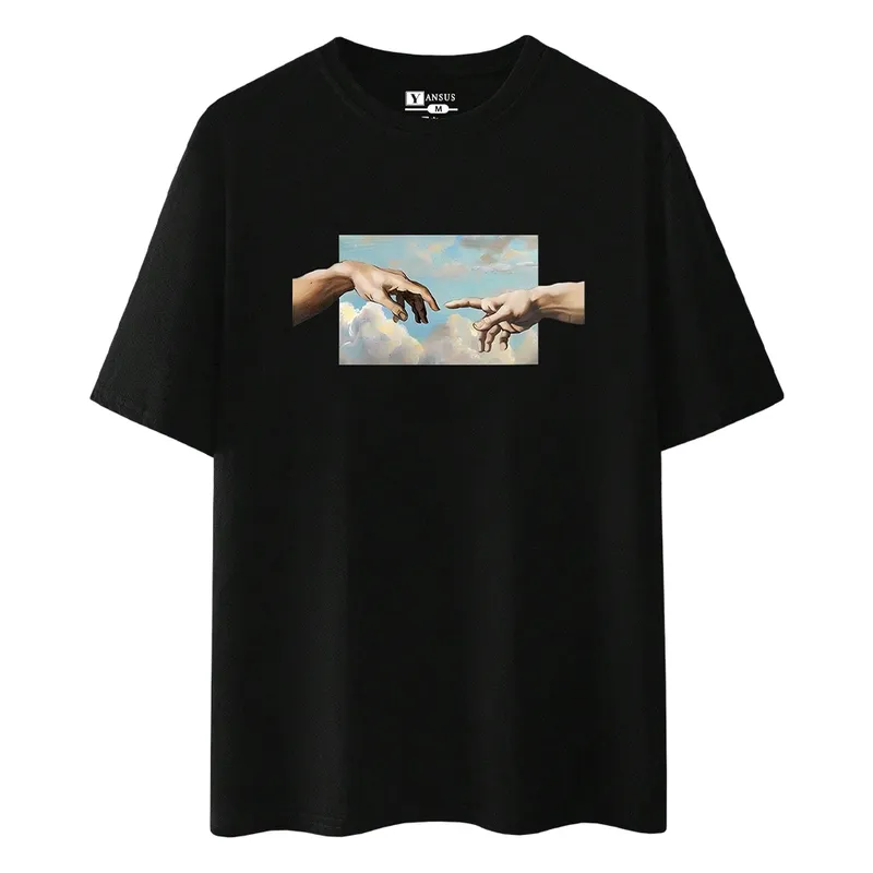 YANSUS - Polo Hombre Yansus Negro Estampado Adam