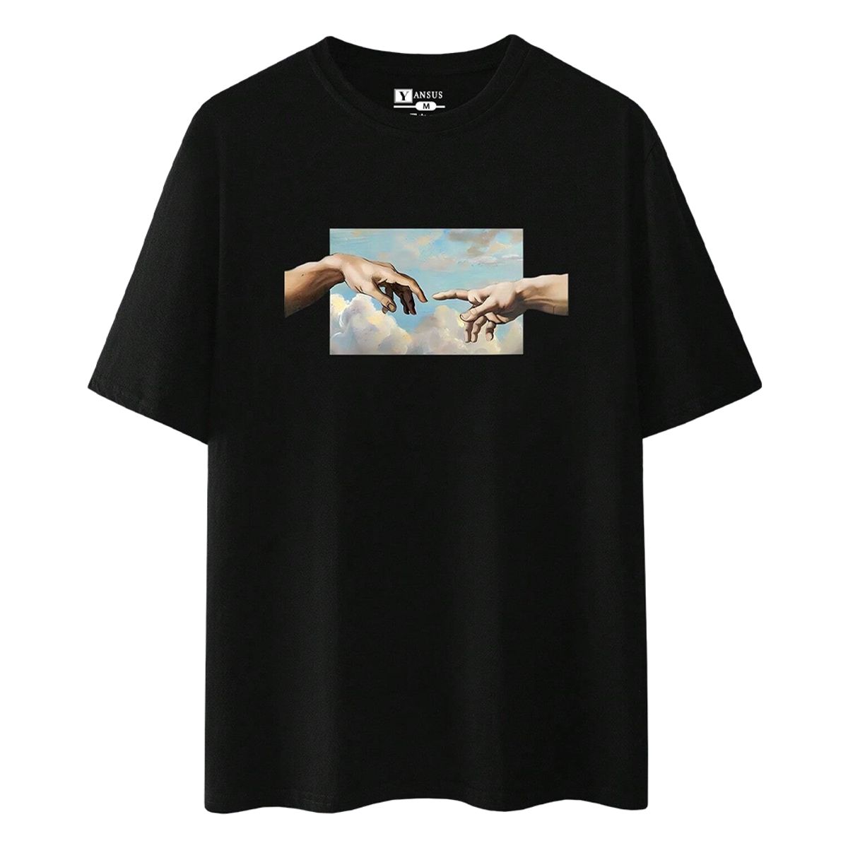 YANSUS - Polo Hombre Yansus Negro Estampado Adam