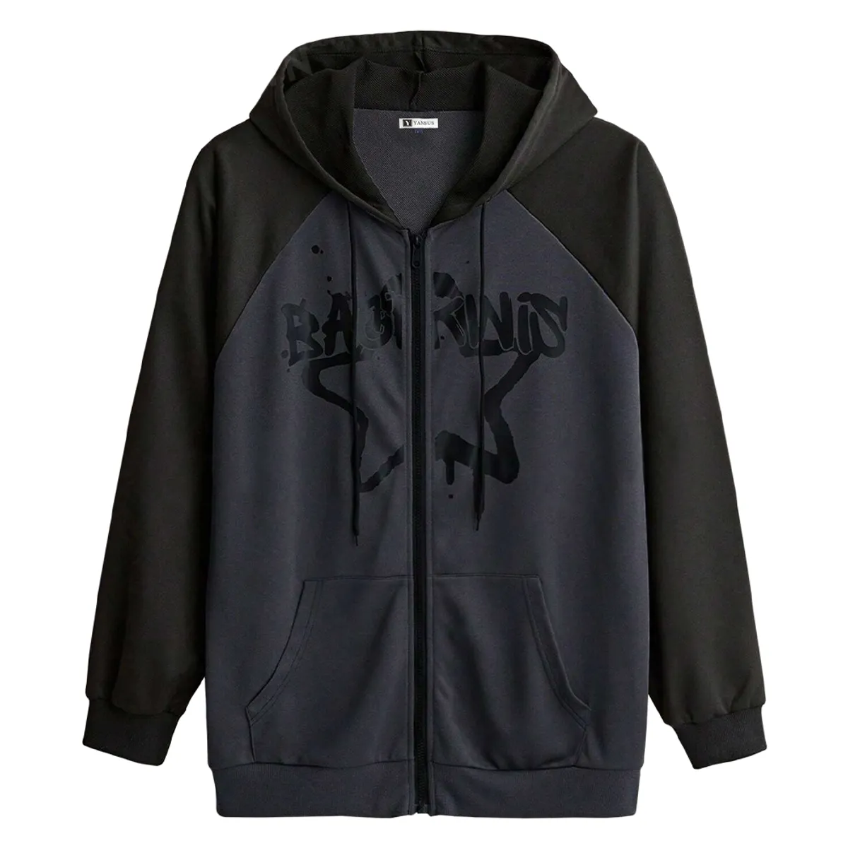 YANSUS - Polera Hombre Yansus Negro Estampado Bagkiws