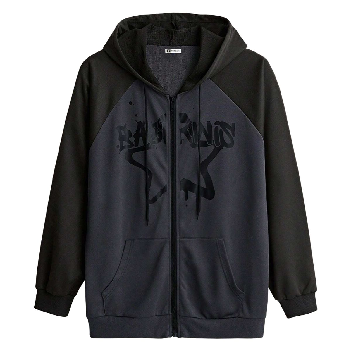 YANSUS - Polera Hombre Yansus Negro Estampado Bagkiws