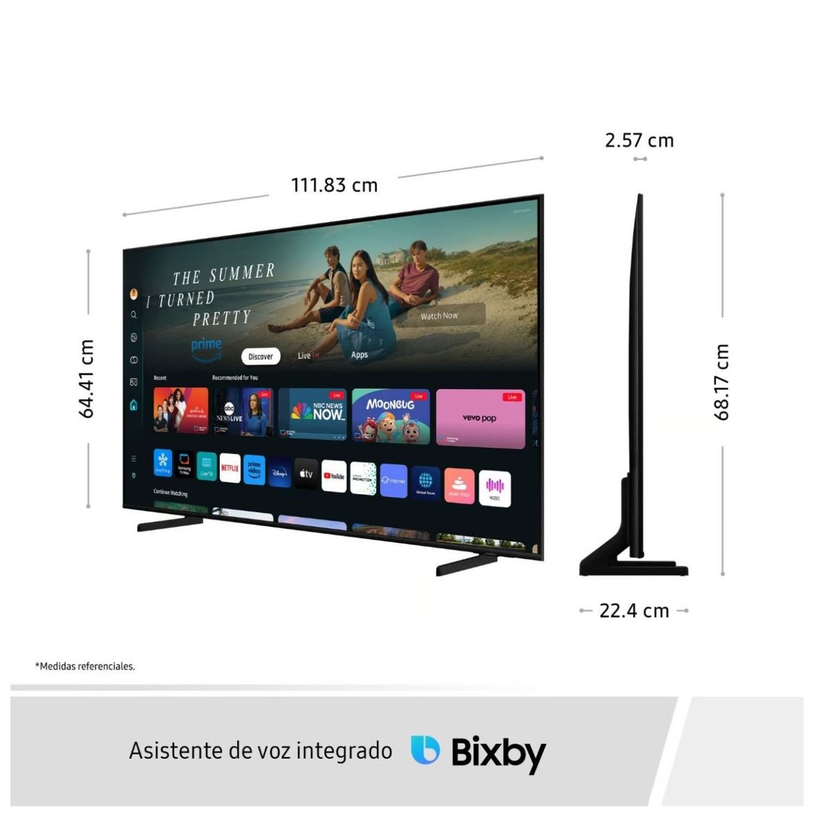 SAMSUNG - Televisor Samsung QLED Tizen OS Smart Tv 50 4K QN50Q60DAGXPE + Rack Giratorio