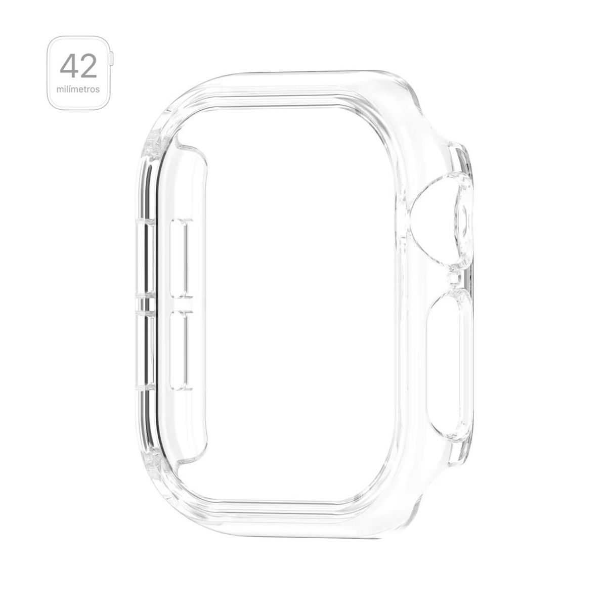 GENERICO - Protector de Pantalla Bumper para Apple Watch 10 42 mm - Transparente