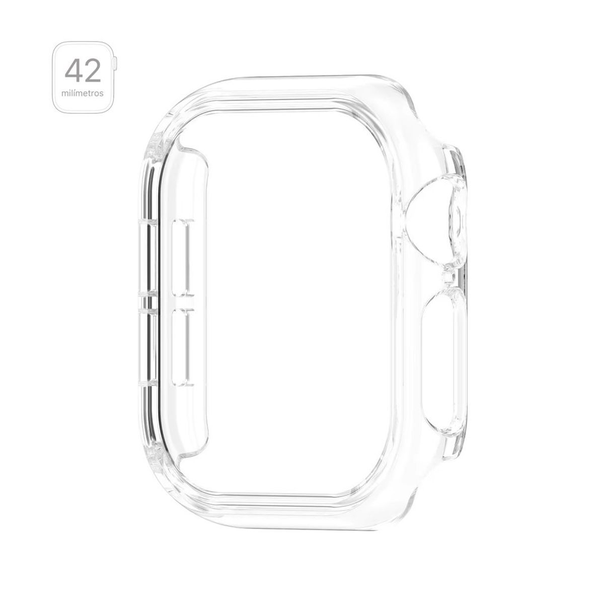 GENERICO - Protector de Pantalla Bumper para Apple Watch 10 42 mm - Transparente
