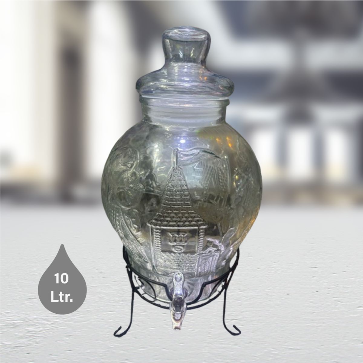 GENERICO - Dispensador de vidrio 10L con base