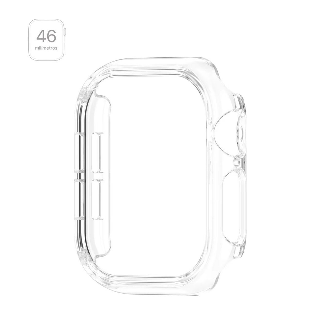 GENERICO - Protector de Pantalla Bumper para Apple Watch 10 46 mm - Transparente