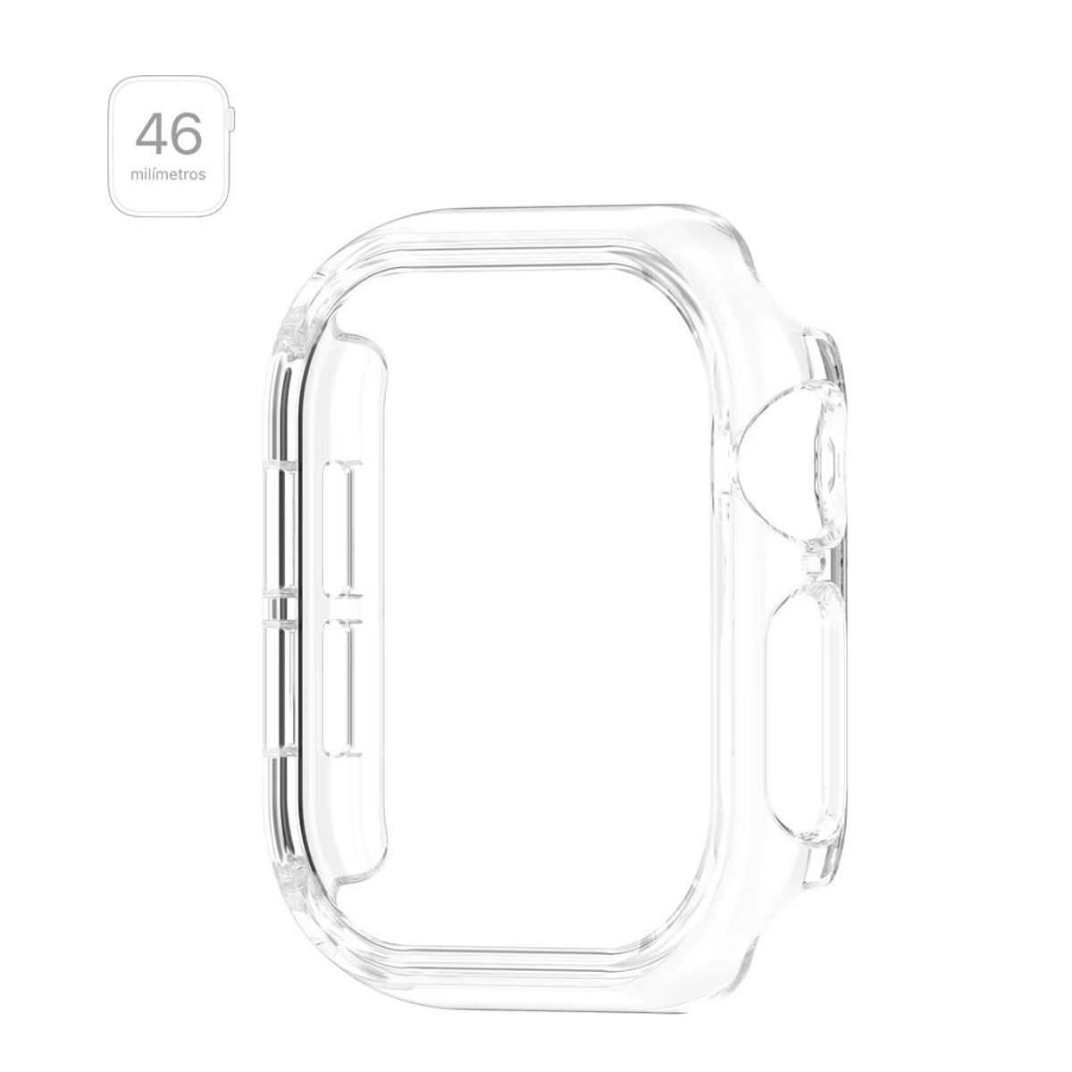 GENERICO - Protector de Pantalla Bumper para Apple Watch 10 46 mm - Transparente