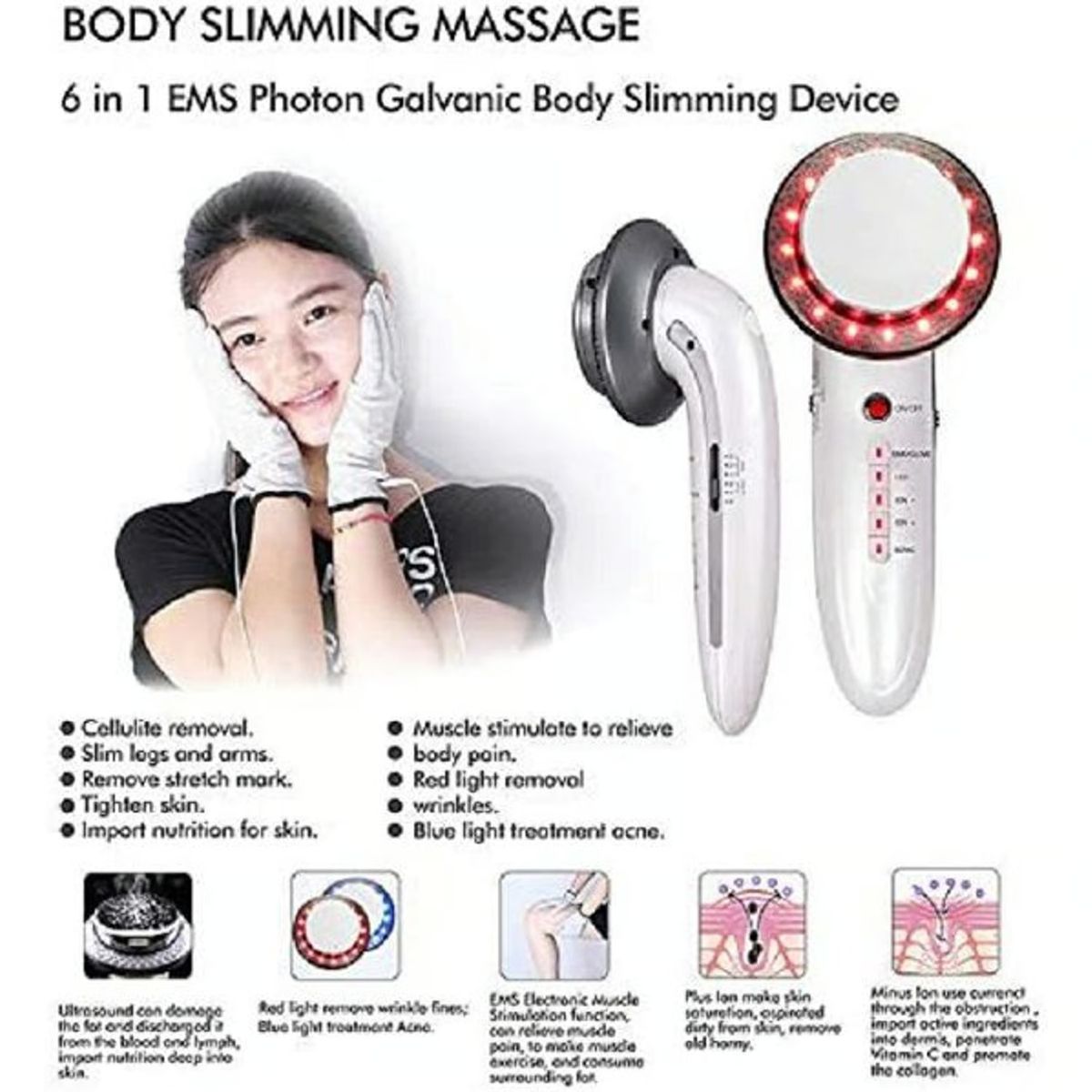 OEM - MASAJEADOR REDUCTOR DE GRASA FACIAL ULTRASONICO INFRARROJO ADELGASAR