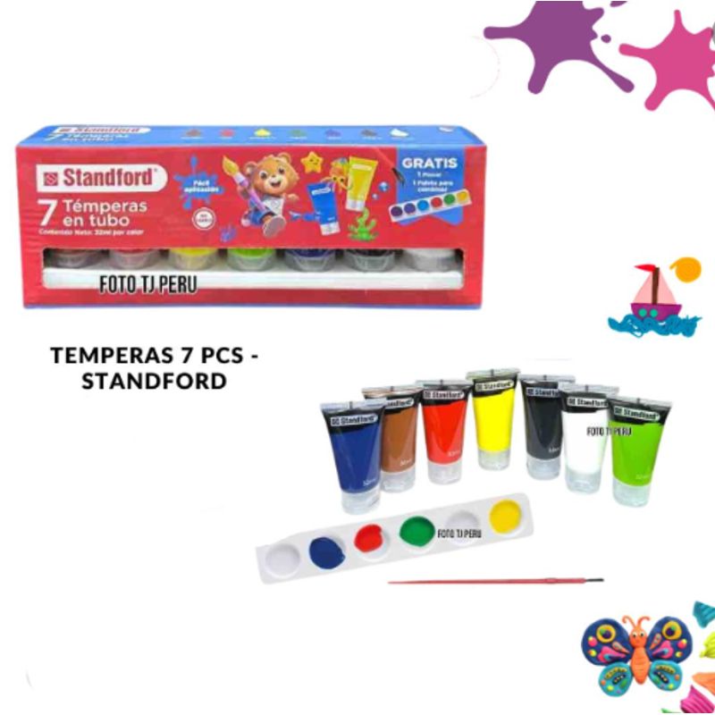 GENERICO - SET DE TEMPERAS X 7UND