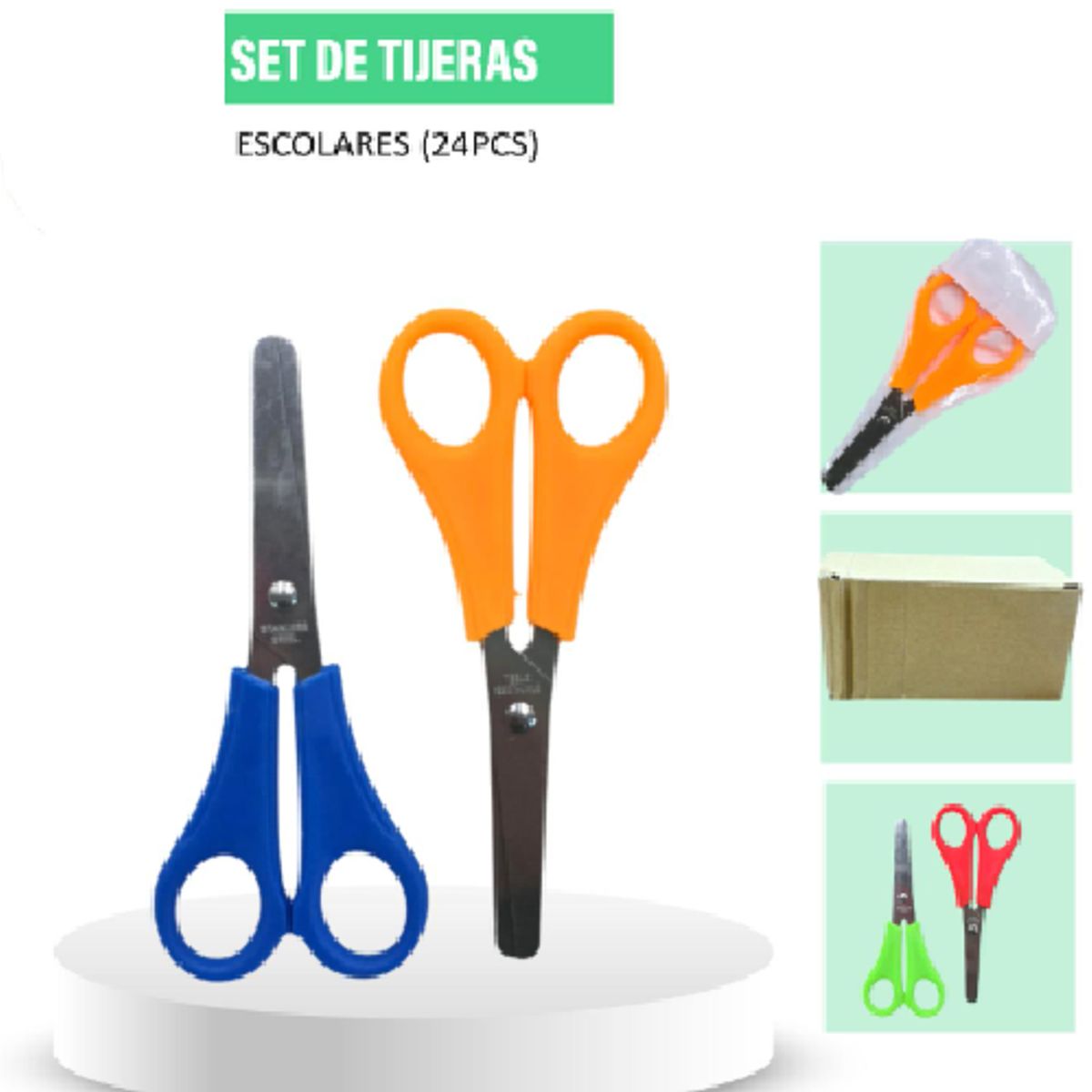 GENERICO - SET TIJERAS ESCOLARES 24 UNDS