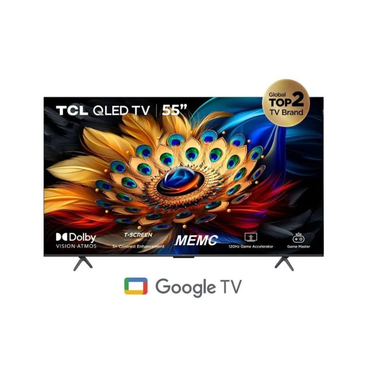 TCL - Televisor TCL 55"  QLED Smart TV Ultra HD 4K Google TV 55C655