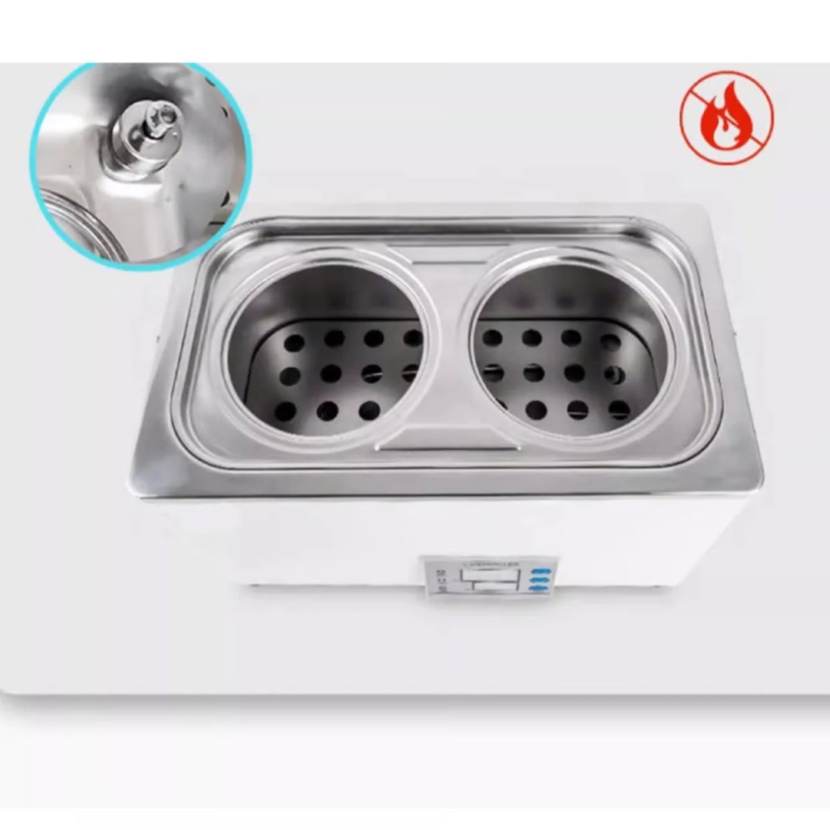 GENERICO - Baño María Digital 2 Hoyo con Control de Temperatura y Tiempo